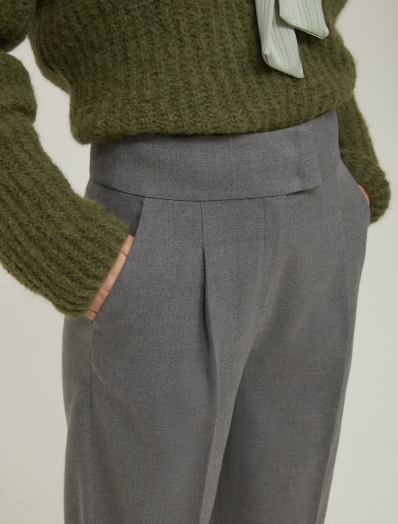 Carrot-fit trousers - GREY - pennyblack