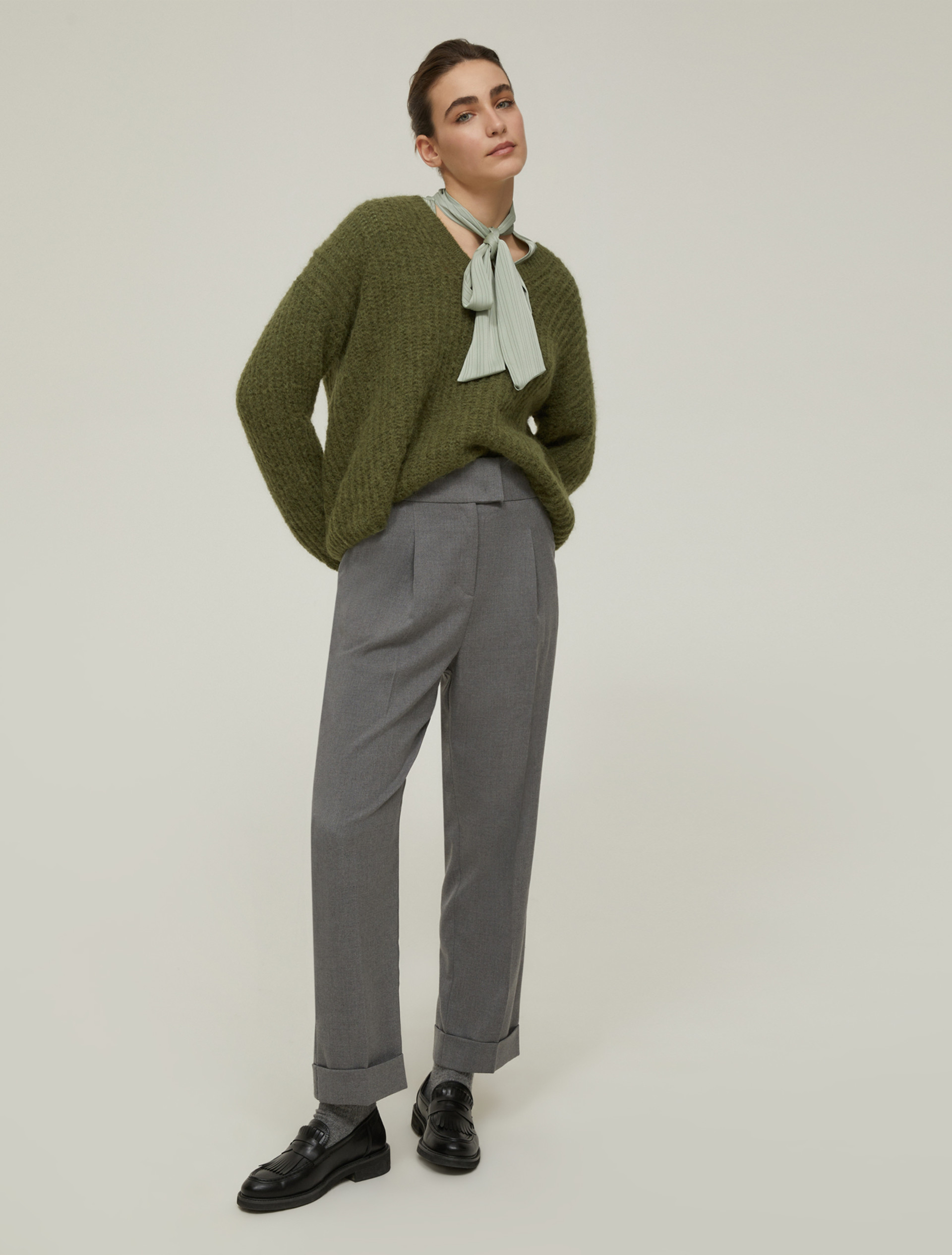 Pantaloni carrot fit - GRIGIO - pennyblack