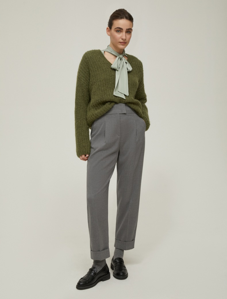 Carrot-fit trousers - GREY - pennyblack