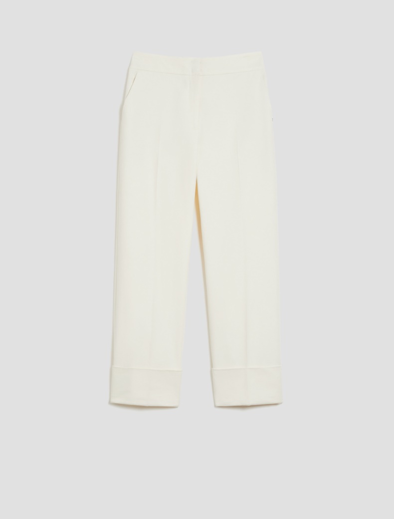 Pantaloni in cotone double - AVORIO - pennyblack