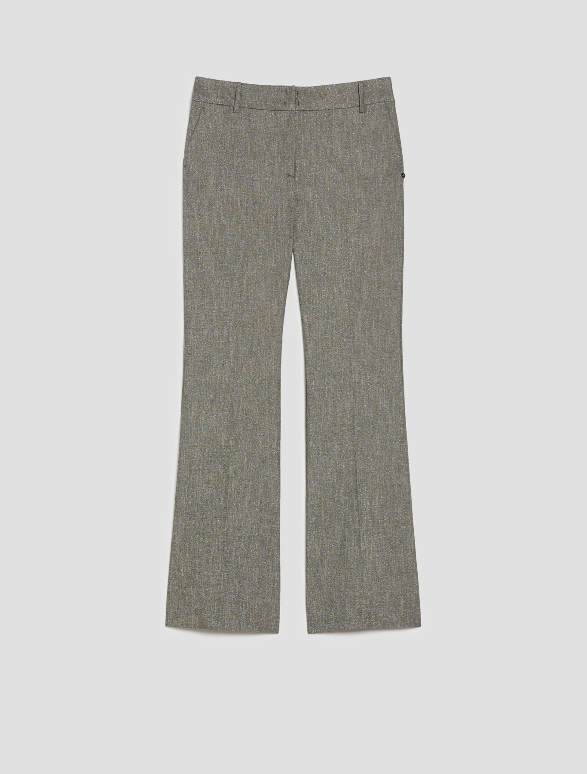 Pantaloni flare in twill lamé - GRIGIO - pennyblack