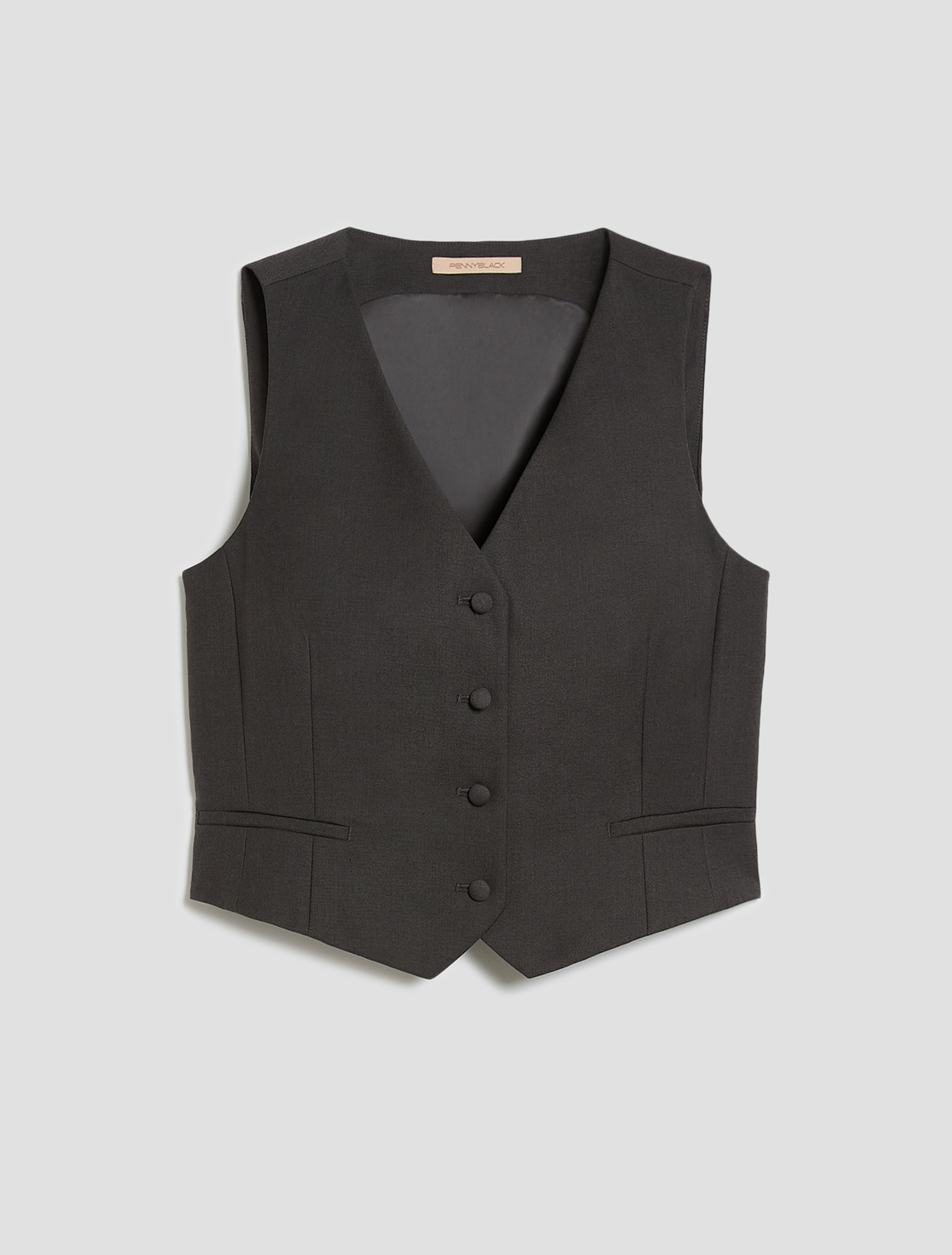 Gilet slim fit - GRIGIO - pennyblack