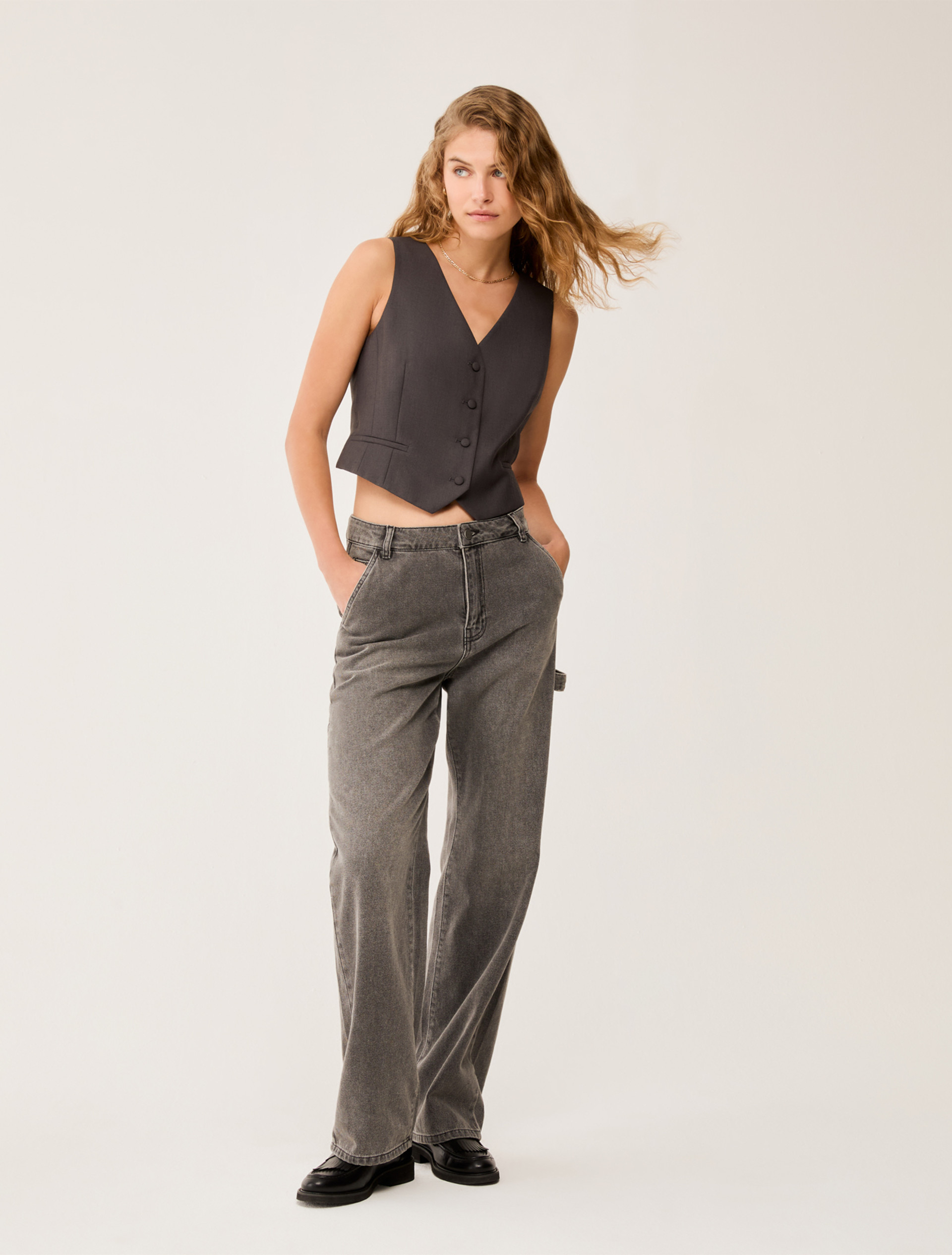 Gilet slim fit - GRIGIO - pennyblack