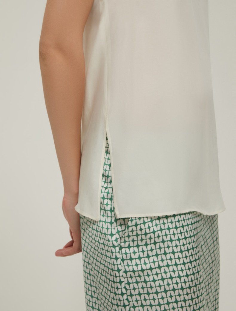 Flowing fabric blouse - IVORY - pennyblack