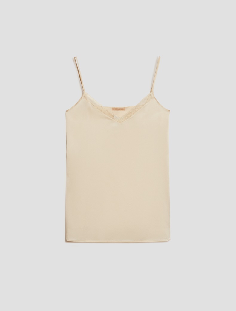 Silk-satin top - IVORY - pennyblack