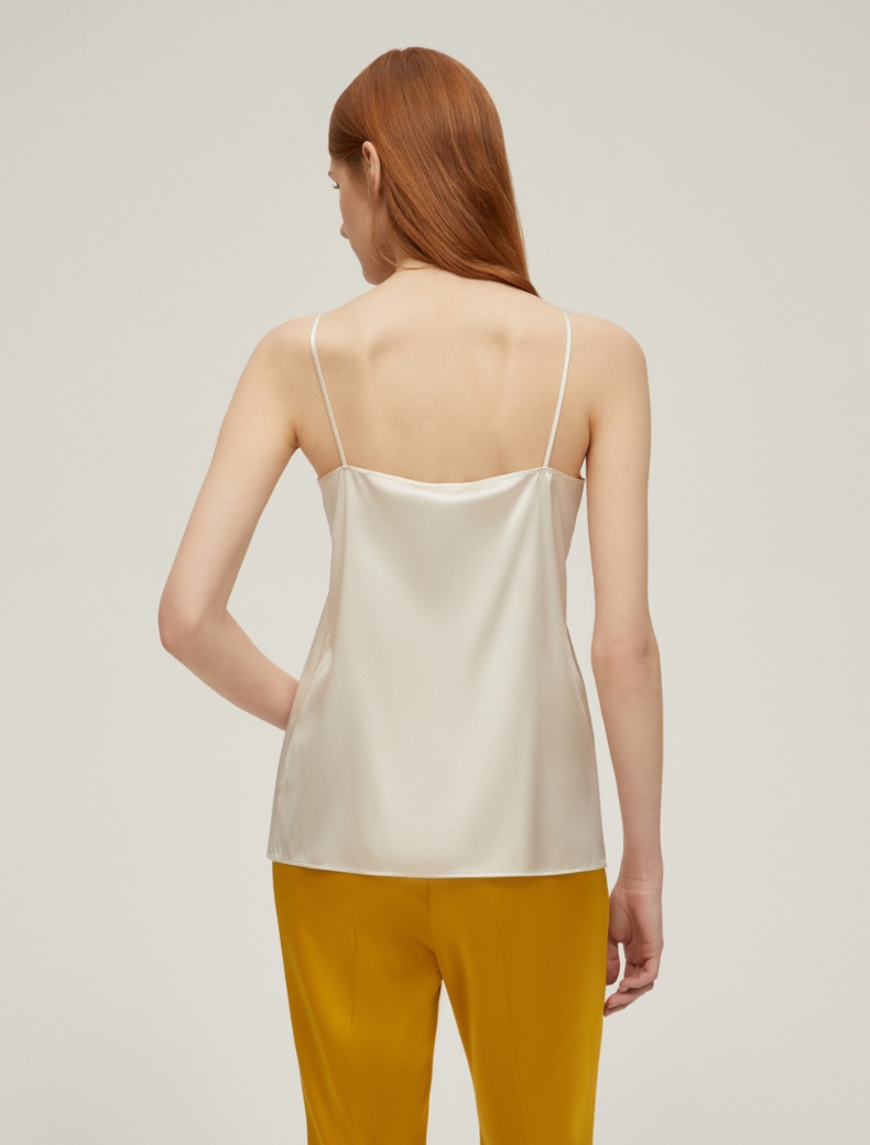 Silk-satin top - IVORY - pennyblack