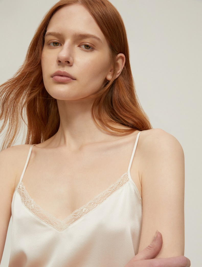 Silk-satin top - IVORY - pennyblack