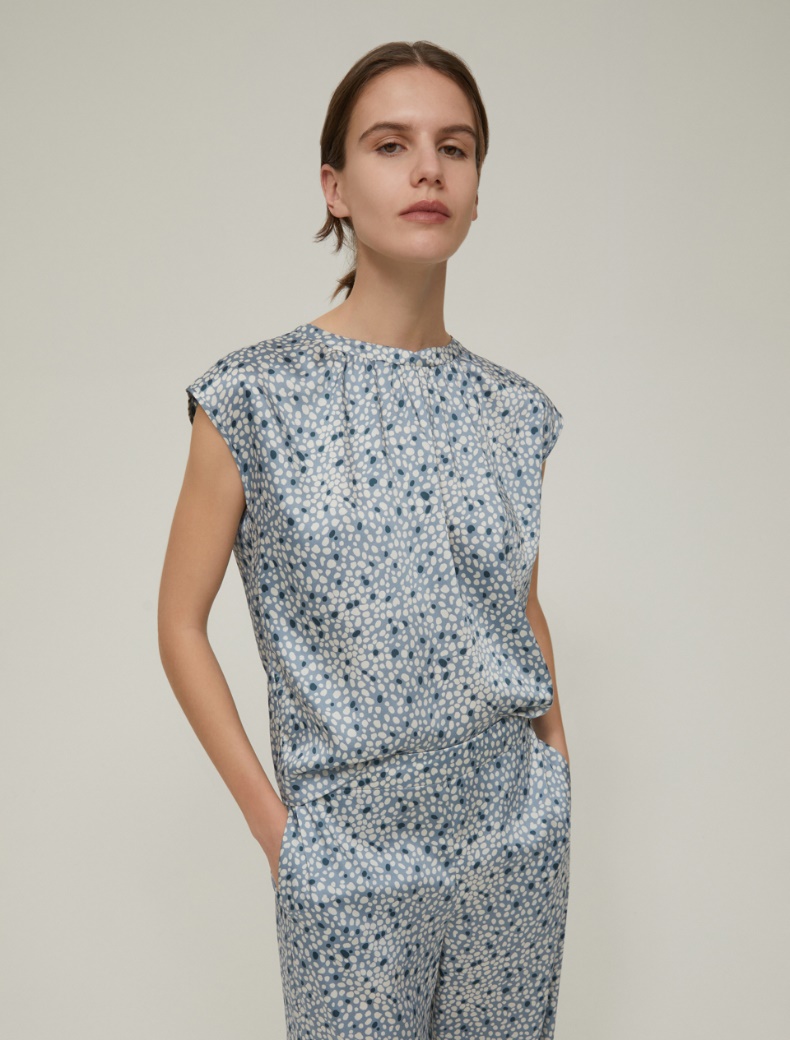 Fluid twill top - LIGHT BLUE - pennyblack