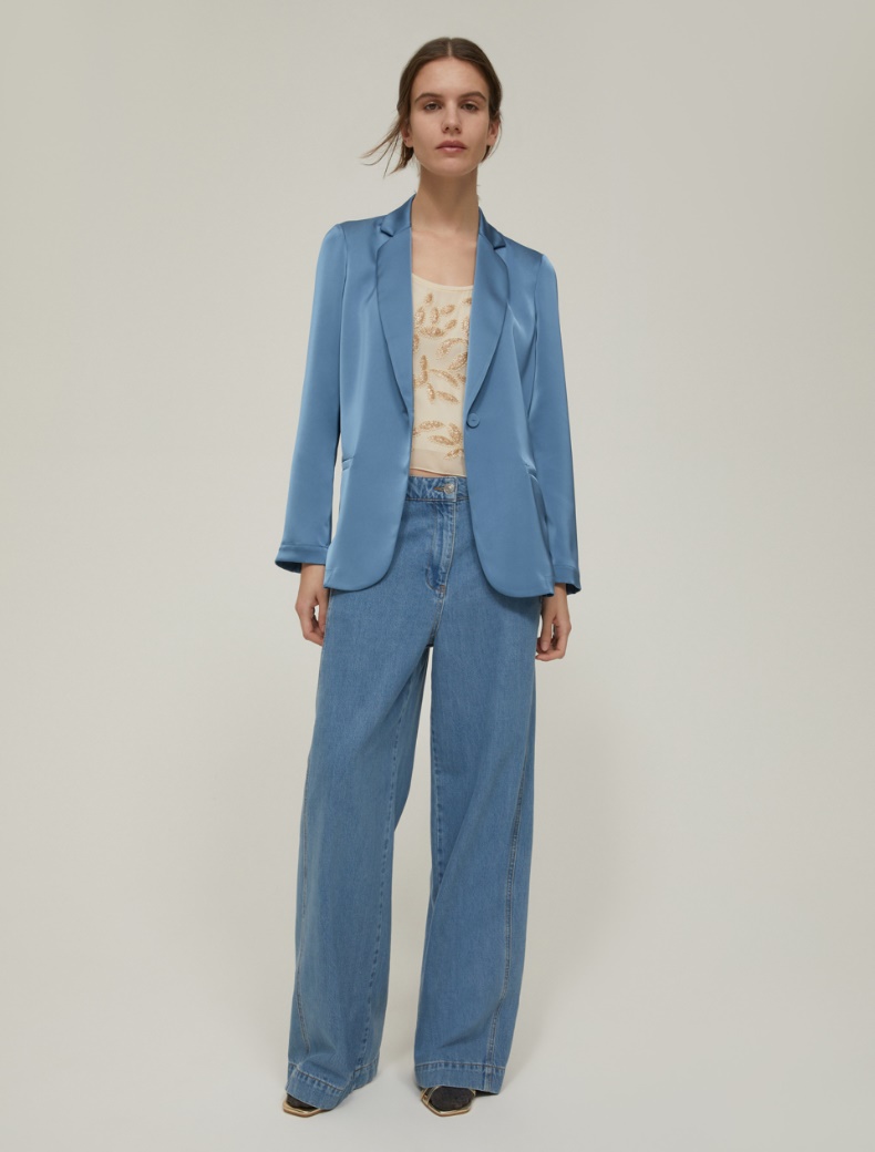 Embroidered georgette top - VANILLA - pennyblack