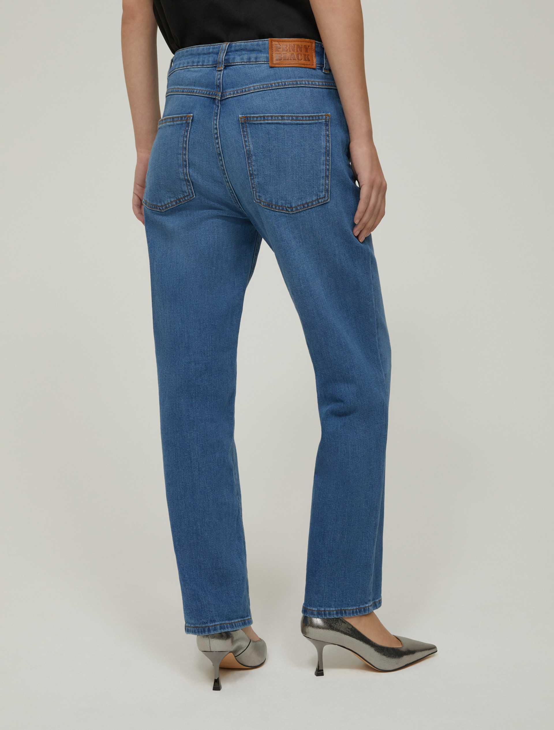 Mini-flared jeans - NAVY - pennyblack
