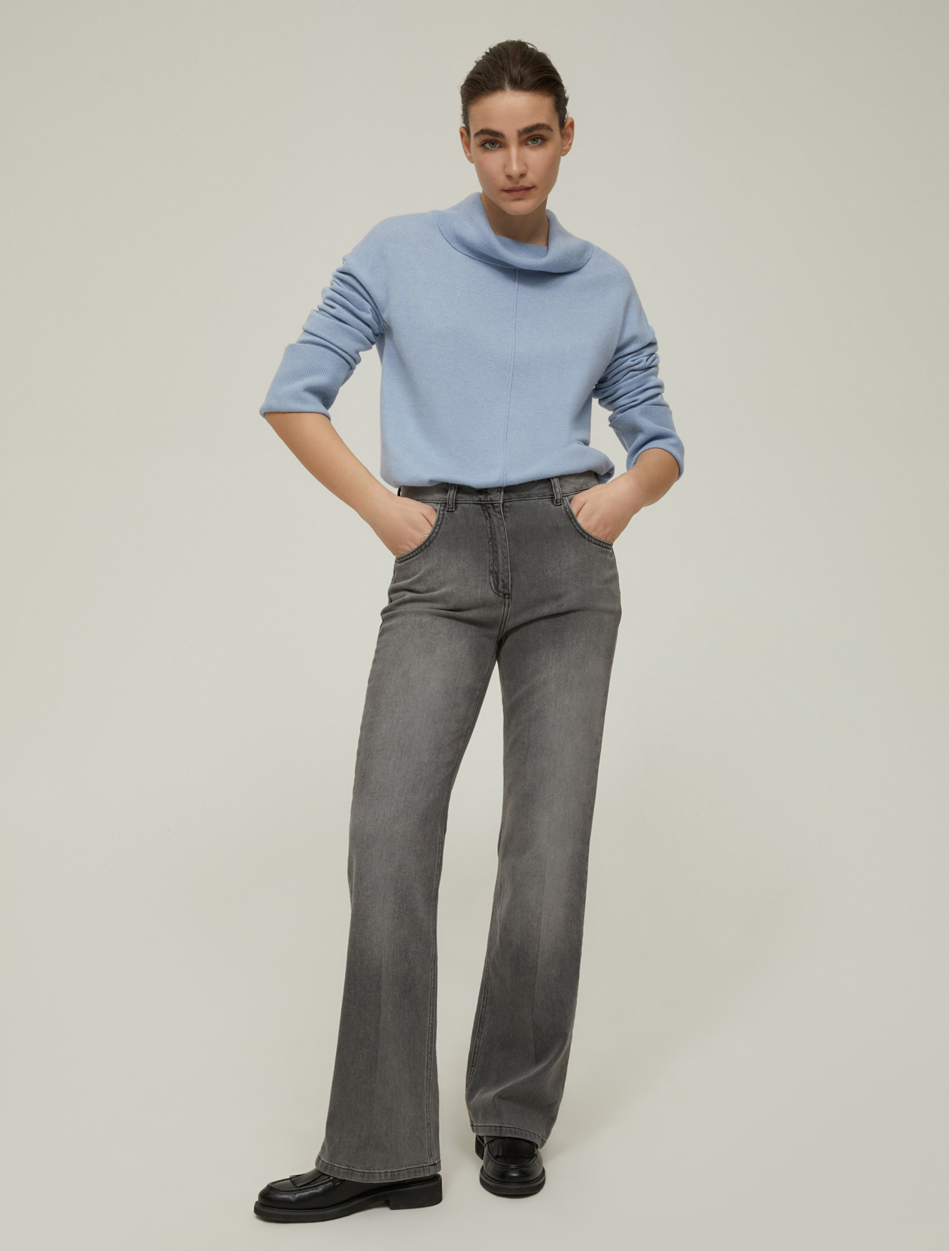 Bootcut jeans - GREY - pennyblack