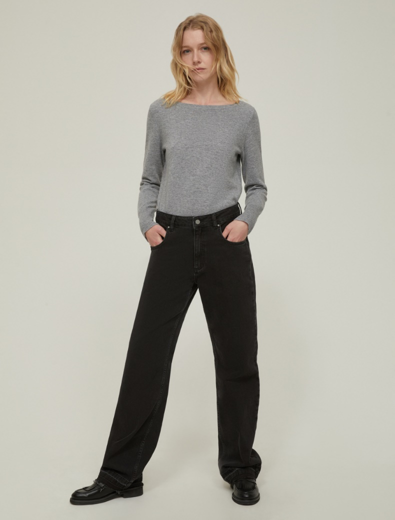 Straight-fit jeans - BLACK - pennyblack