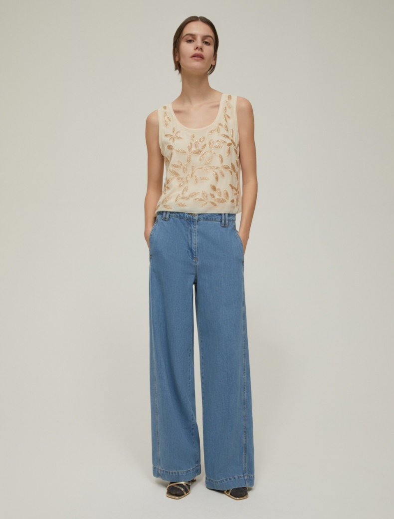 Wide-leg jeans - NAVY - pennyblack