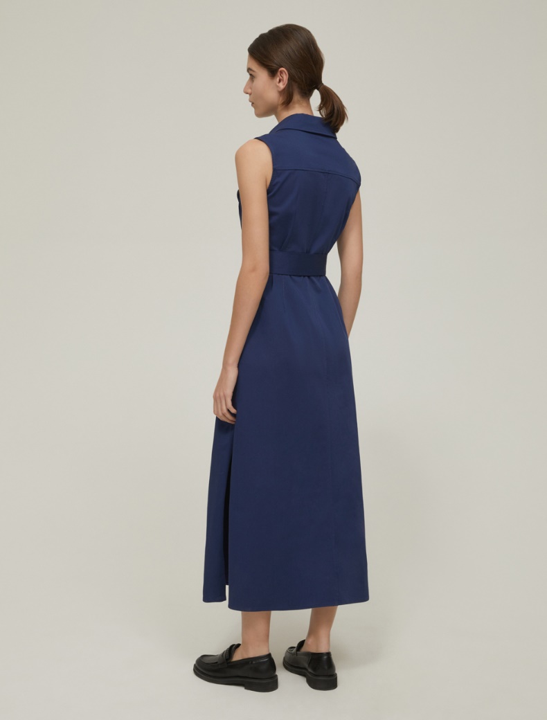 Gabardine shirt dress - NAVY - pennyblack