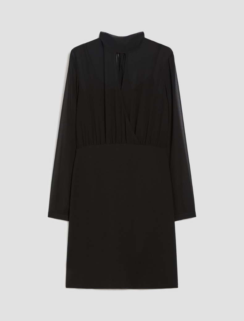 Georgette and cady dress - BLACK - pennyblack