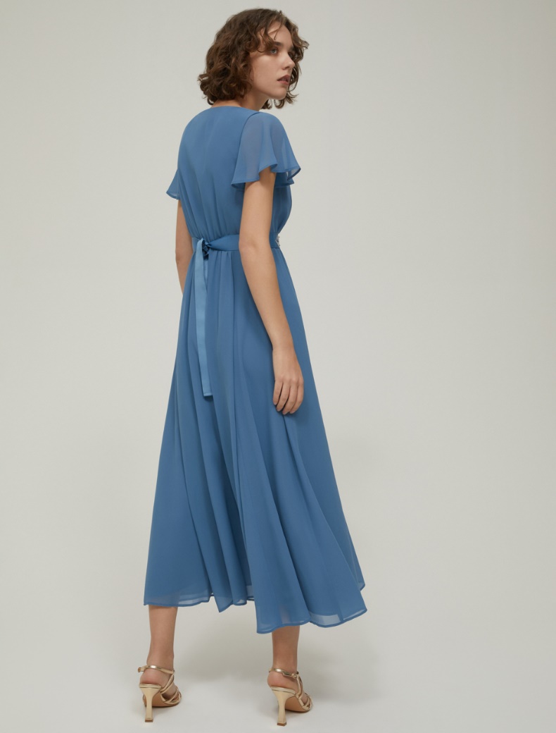 Georgette dress - LIGHT BLUE - pennyblack