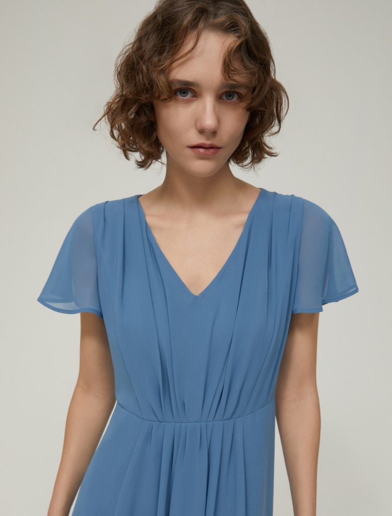 Georgette dress - LIGHT BLUE - pennyblack