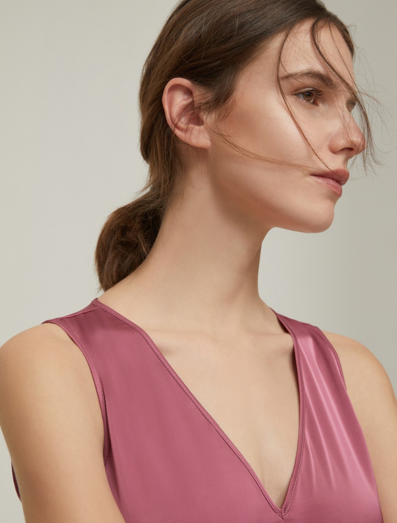 Fluid satin dress - MAUVE - pennyblack