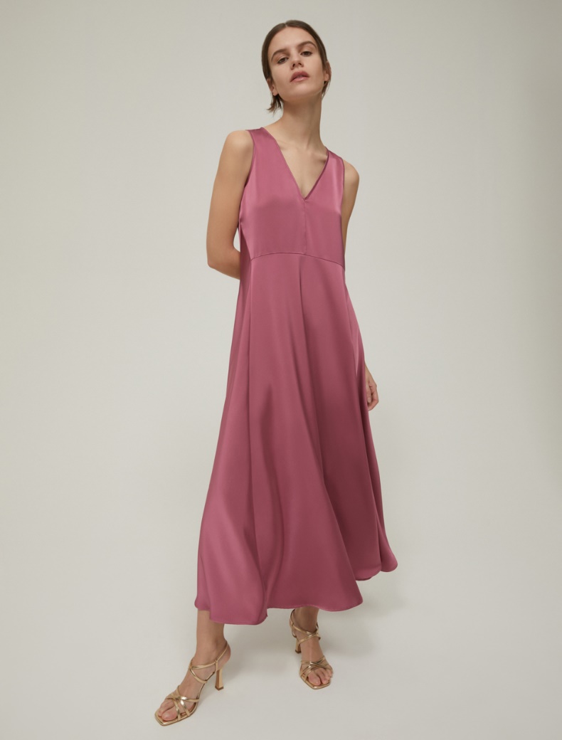 Fluid satin dress - MAUVE - pennyblack