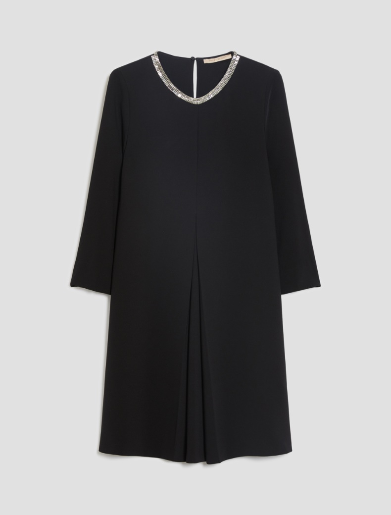 Rhinestone-adorned cady dress - BLACK - pennyblack