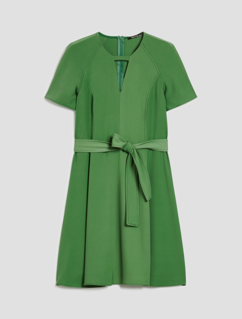 Dress in fluid twill - GREEN - pennyblack