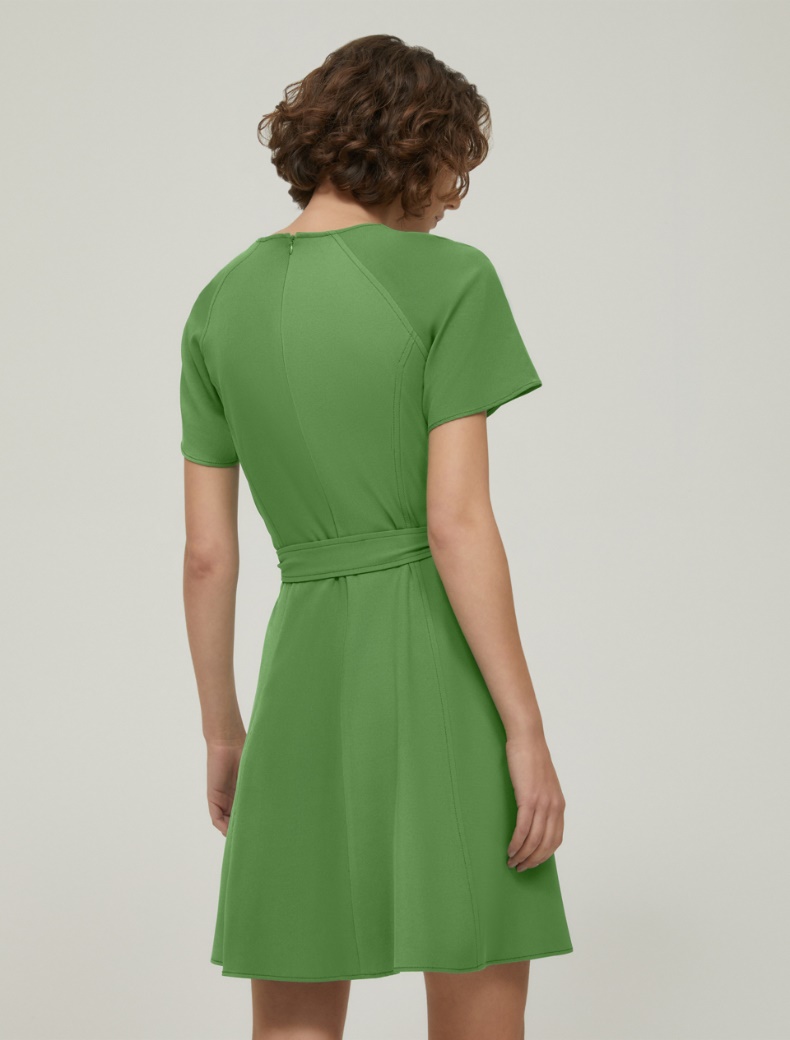 Dress in fluid twill - GREEN - pennyblack
