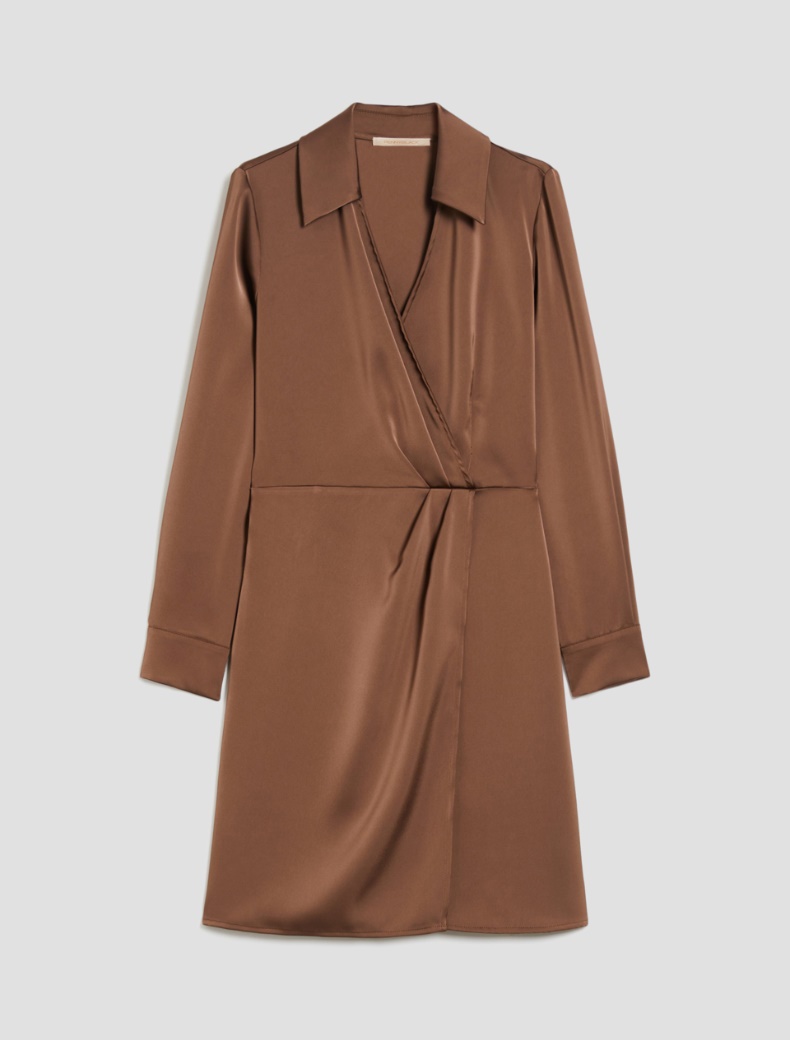 Satin criss-cross dress - BROWN - pennyblack