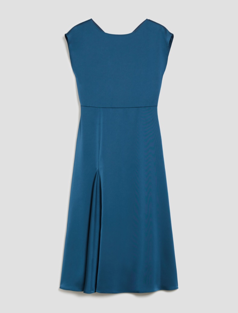 Satin midi dress - PEACOCK BLUE - pennyblack
