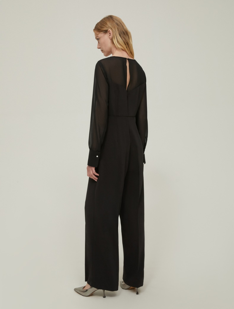 Cady and georgette jumpsuit - BLACK - pennyblack