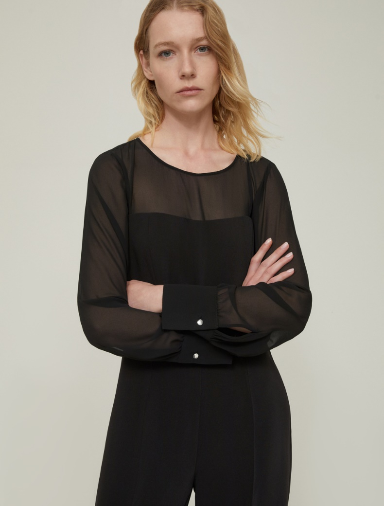 Cady and georgette jumpsuit - BLACK - pennyblack