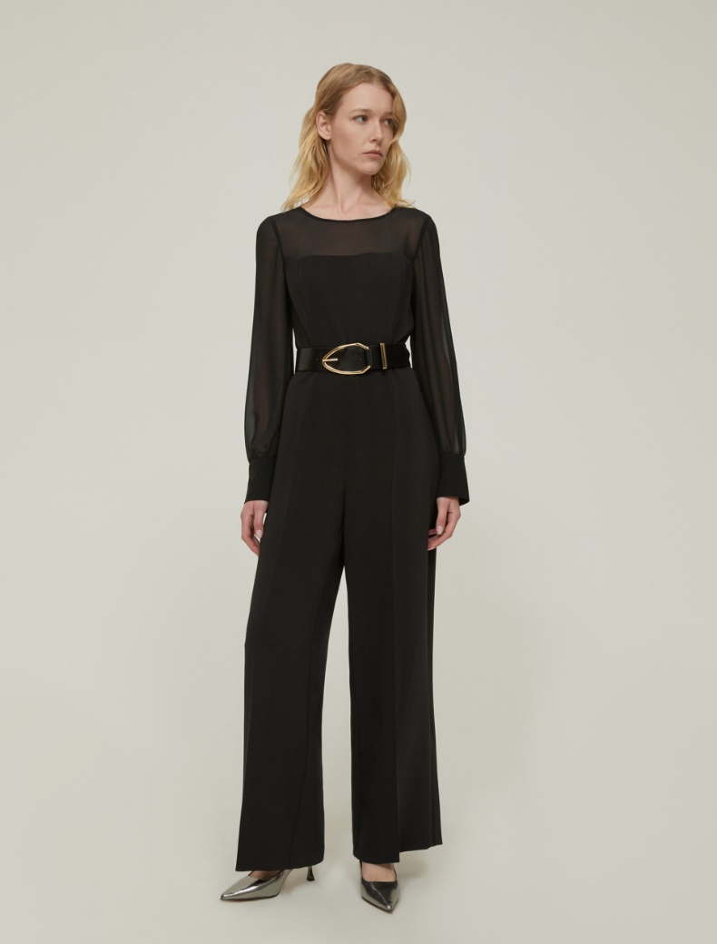 Cady and georgette jumpsuit - BLACK - pennyblack