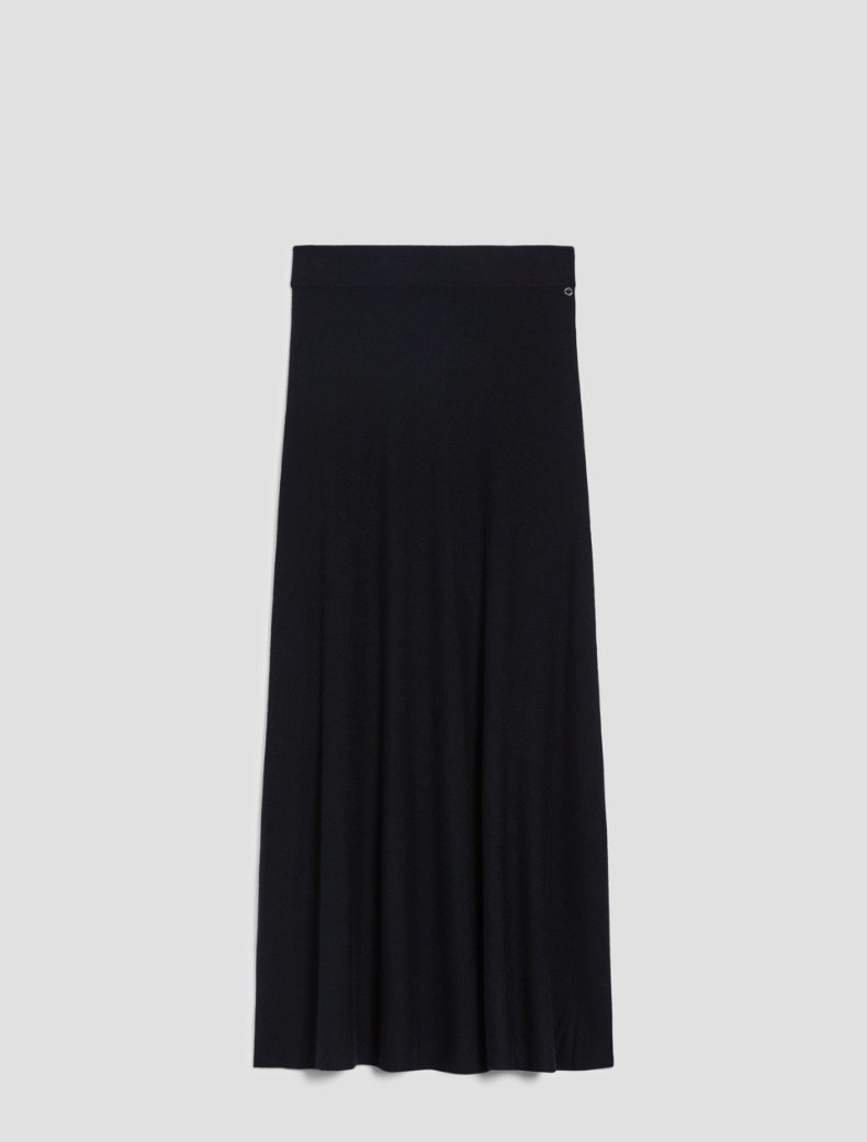 A-line knit skirt - NAVY - pennyblack