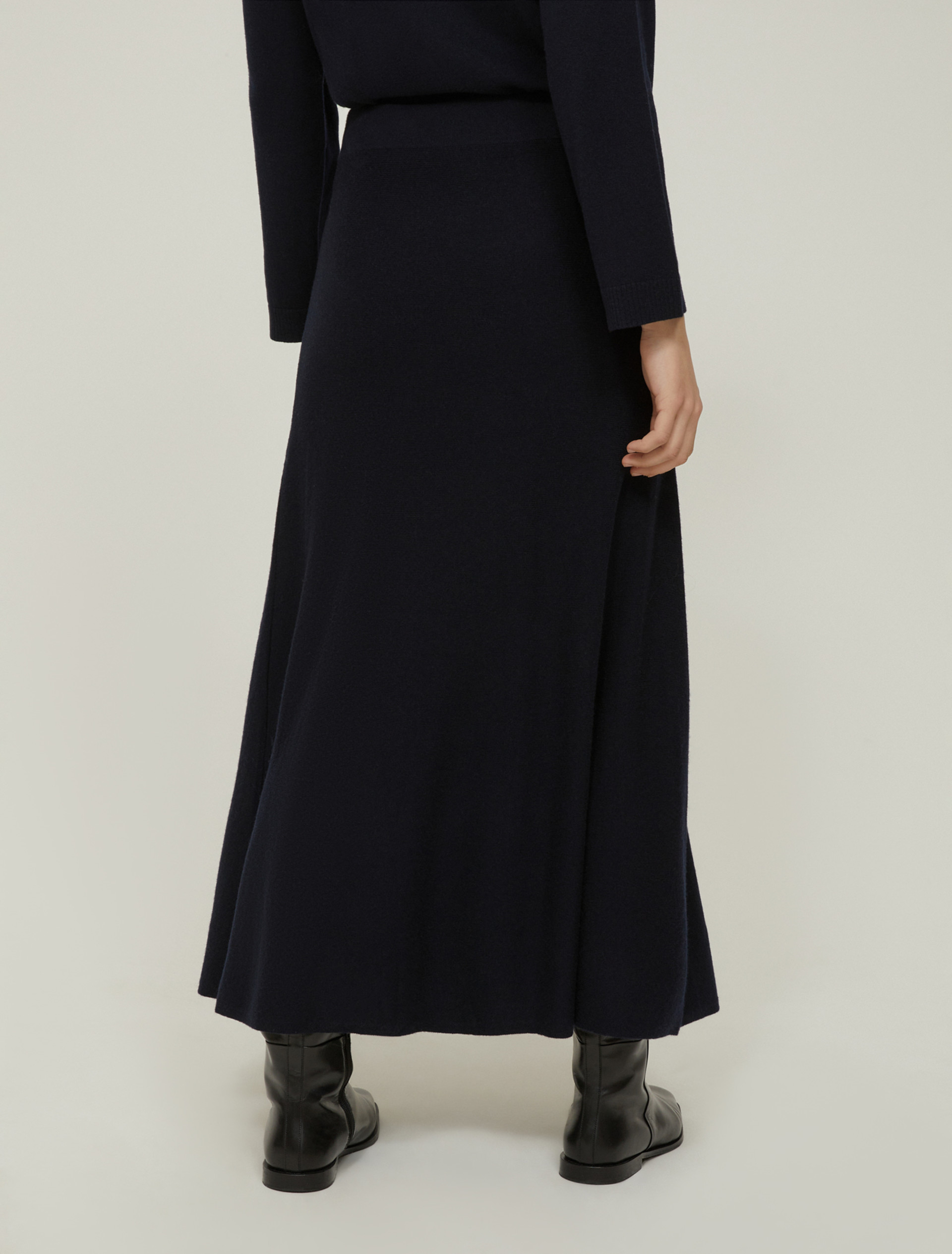 Gonna A-line in maglia - NAVY - pennyblack