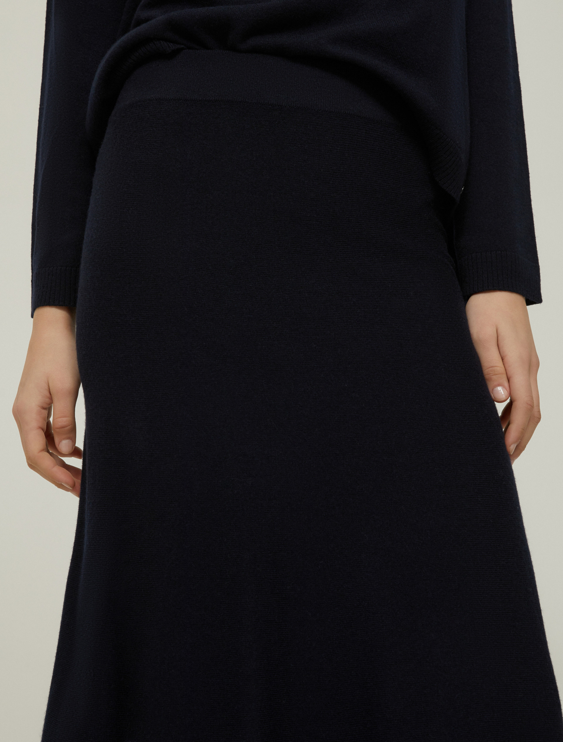 Gonna A-line in maglia - NAVY - pennyblack