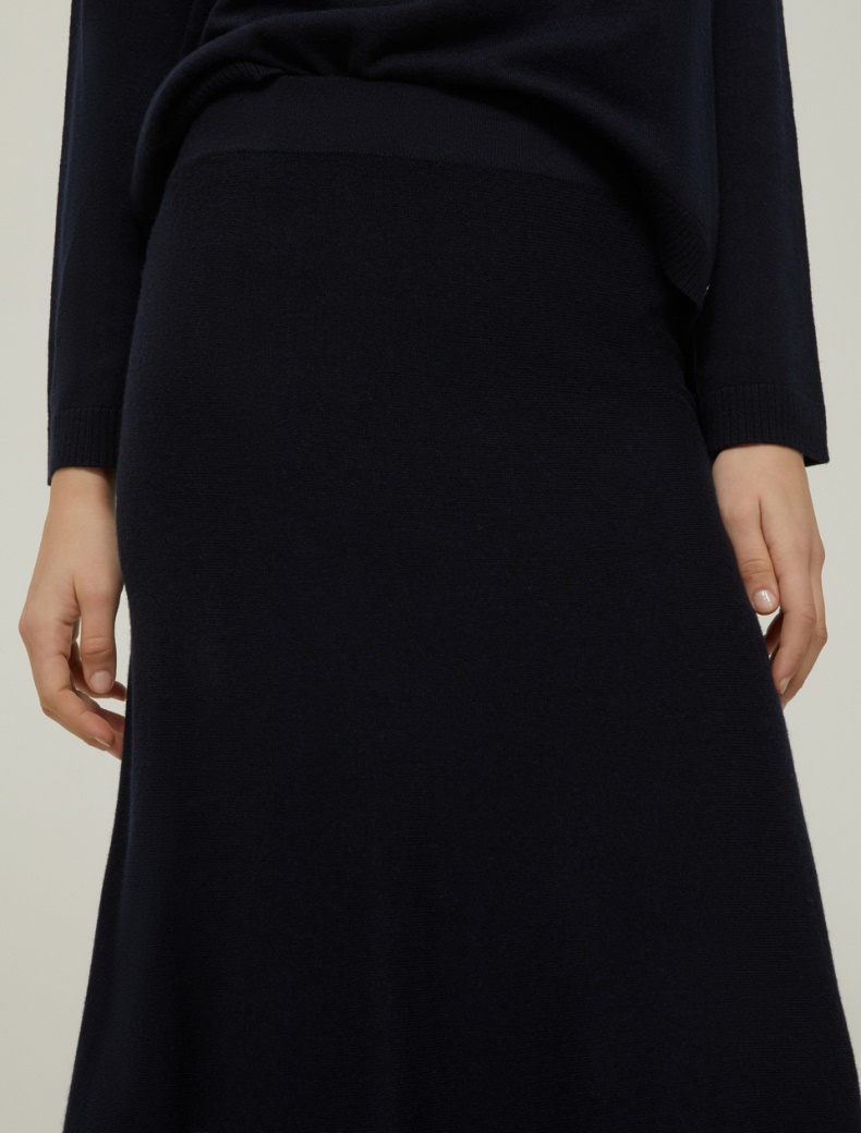 A-line knit skirt - NAVY - pennyblack