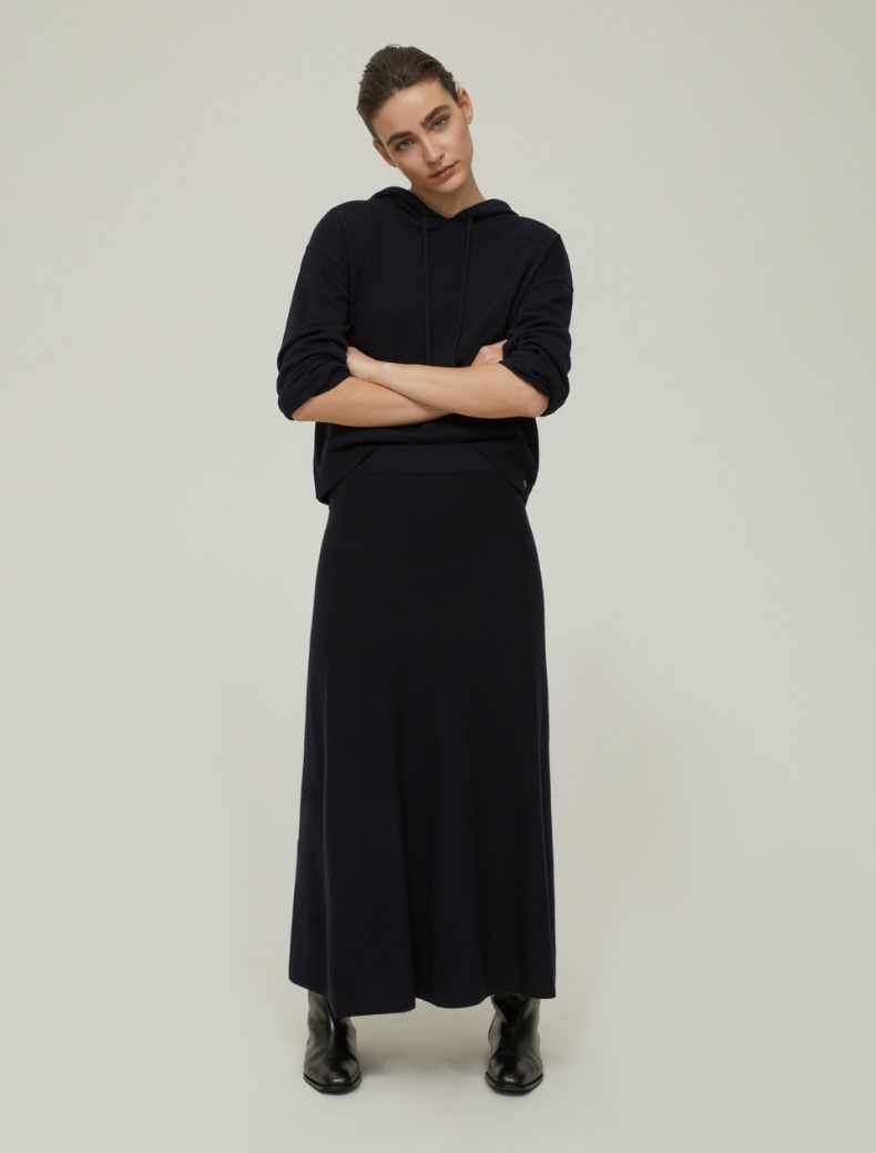A-line knit skirt - NAVY - pennyblack