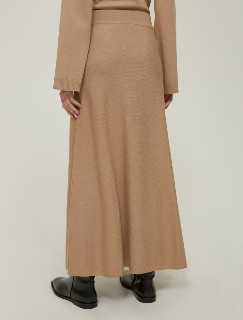 A-line knit skirt - CAMEL - pennyblack
