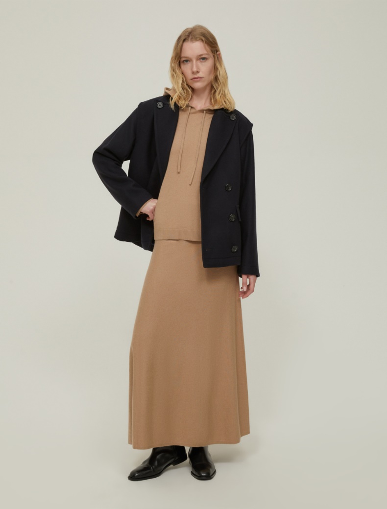 A-line knit skirt - CAMEL - pennyblack