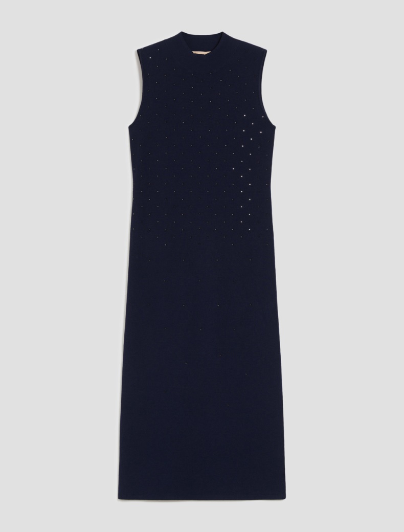 Knit dress with microstud detail - NAVY - pennyblack