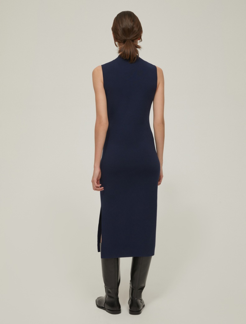 Knit dress with microstud detail - NAVY - pennyblack