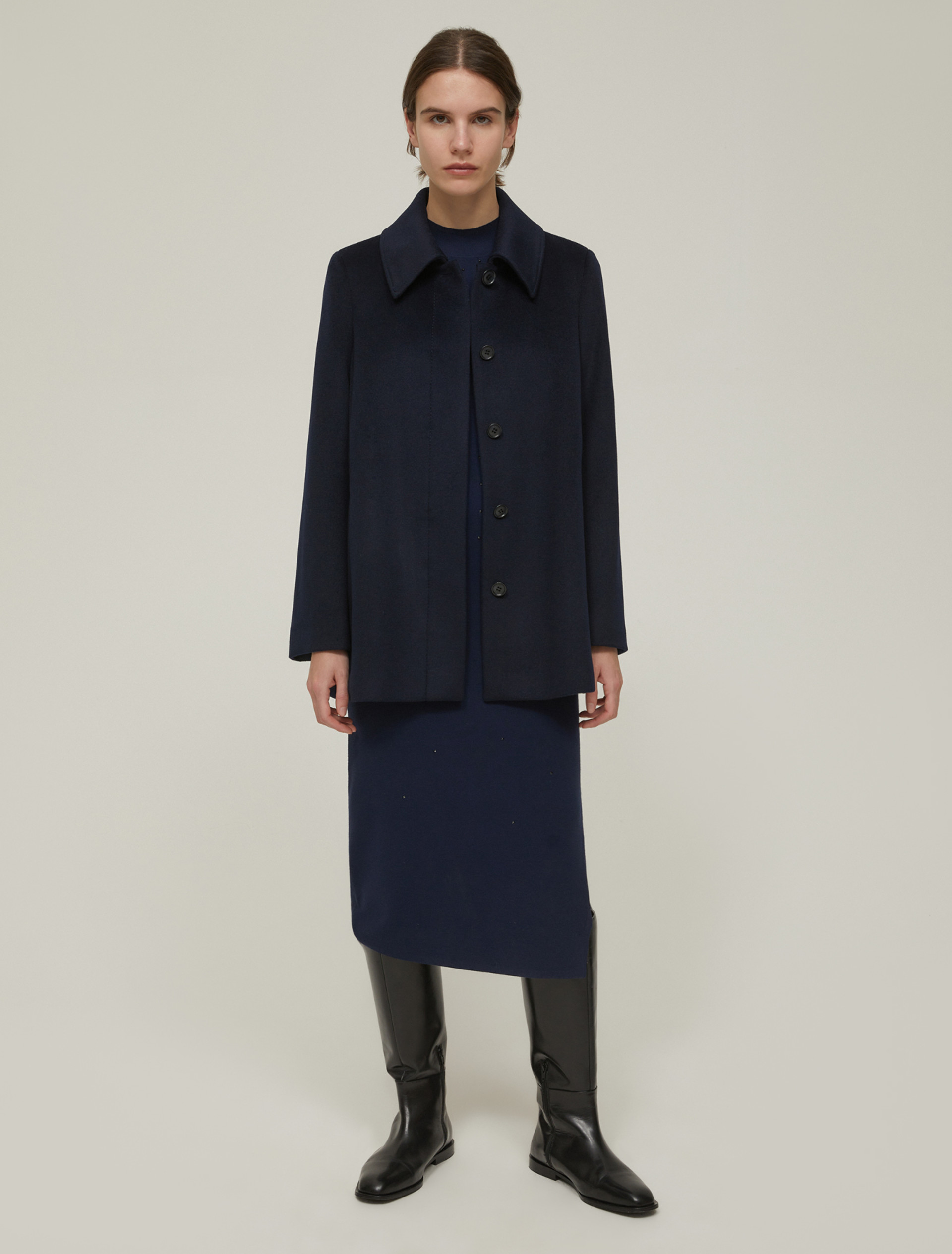 Abito in maglia con micro-borchie - BLU - pennyblack