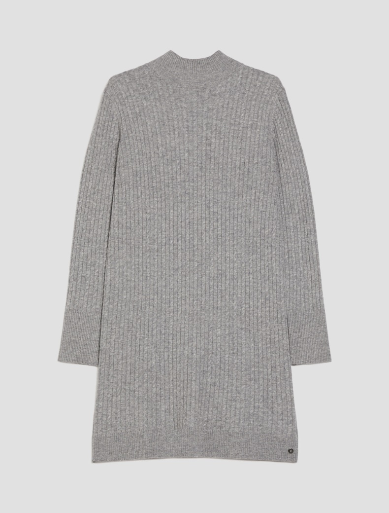 Cable-knit dress - MEDIUM GREY - pennyblack