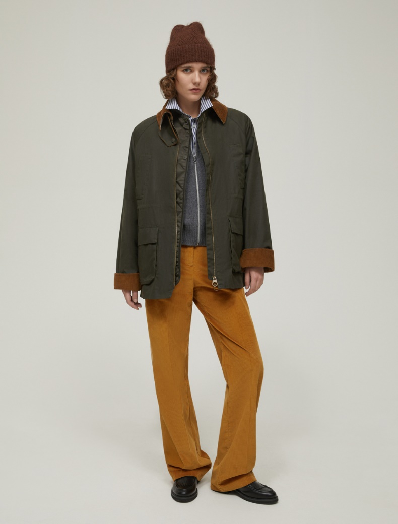 Wool-blend zip-up cardigan - MELANGE DARK GREY - pennyblack