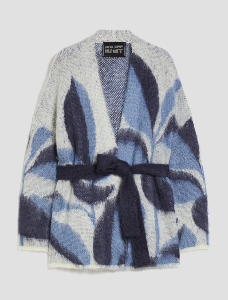 Jacquard mohair cardigan - NAVY - pennyblack