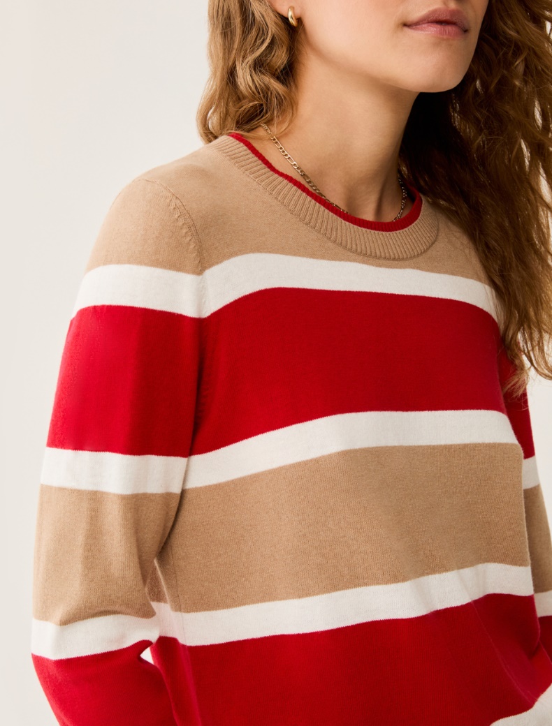 Cotton and cashmere sweater - RED - pennyblack