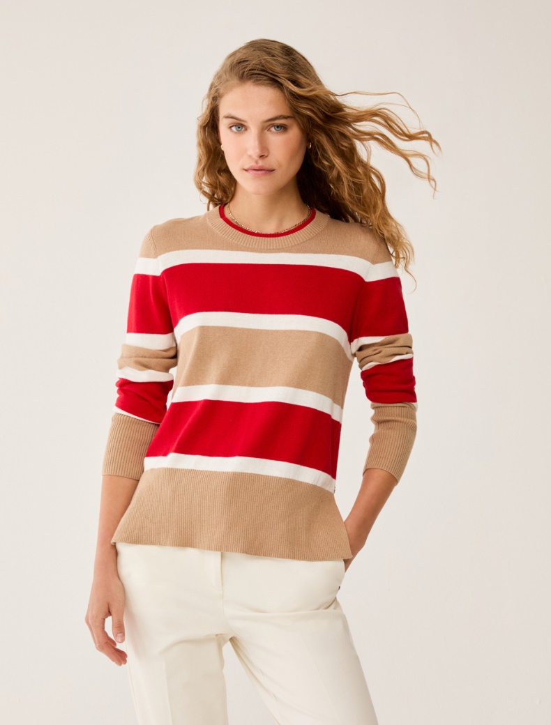Cotton and cashmere sweater - RED - pennyblack