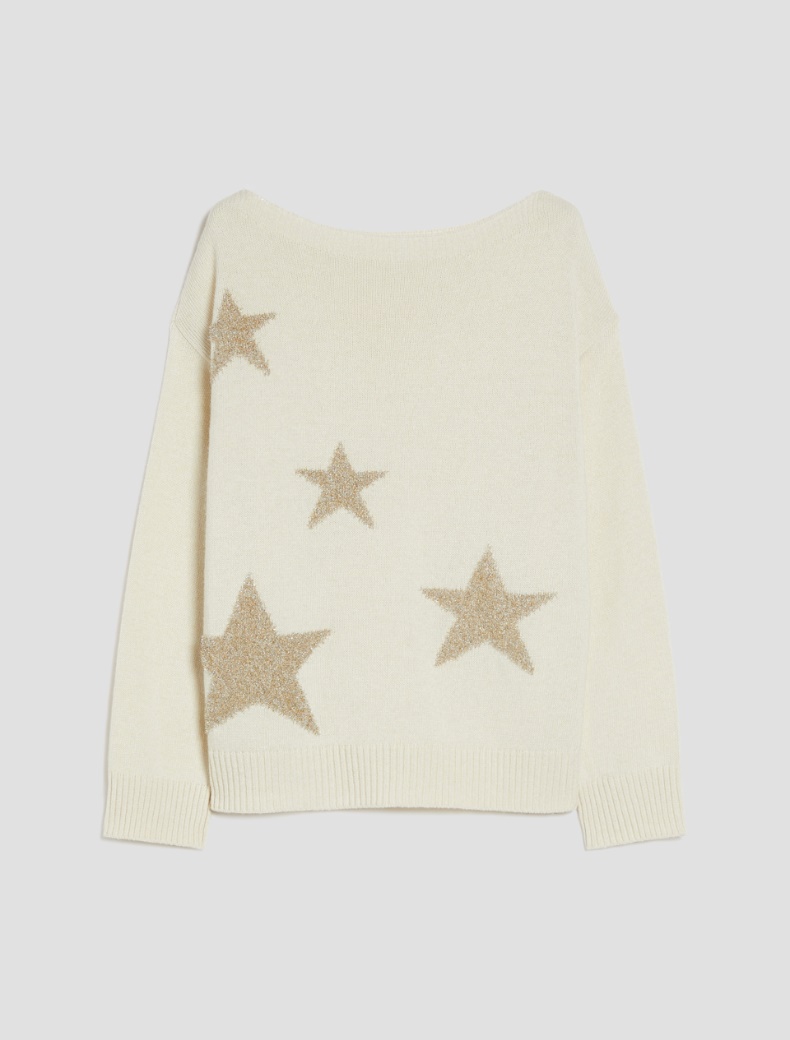 Lamé-star sweater - CREAM - pennyblack