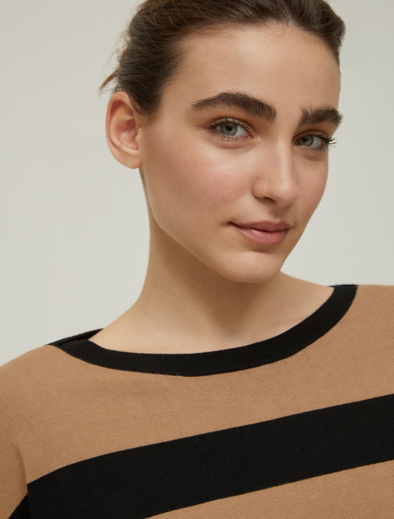 Boat-neck sweater - CAMEL - pennyblack