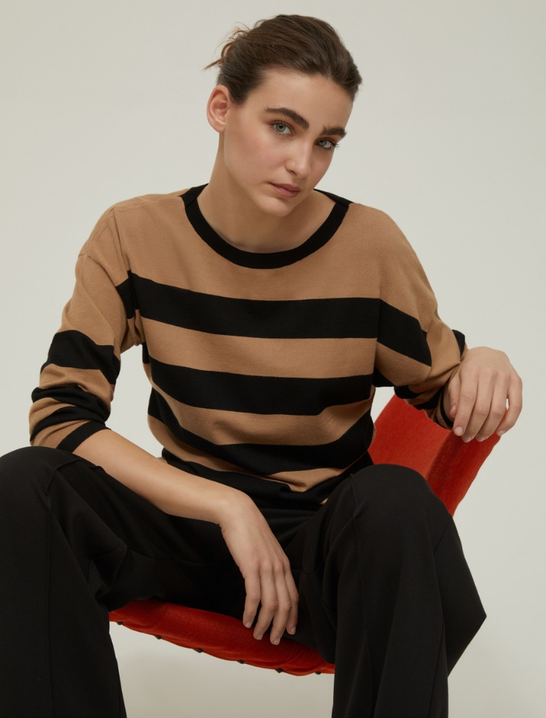 Boat-neck sweater - CAMEL - pennyblack