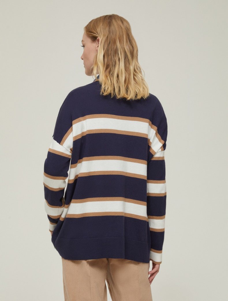 Cotton and cashmere jumper - NAVY - pennyblack